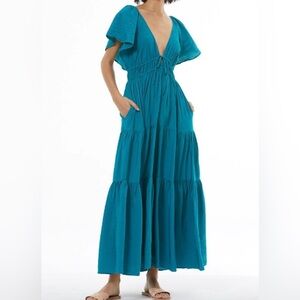 Flutter Sleeve Maxi Dress
